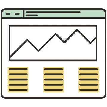 Product testing icon data analysis flat vector design Stock Illustration