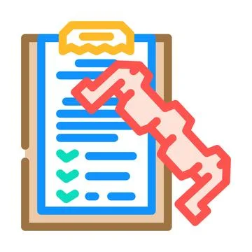 Product testing mechanical engineer color icon vector illustration Illustrazione stock