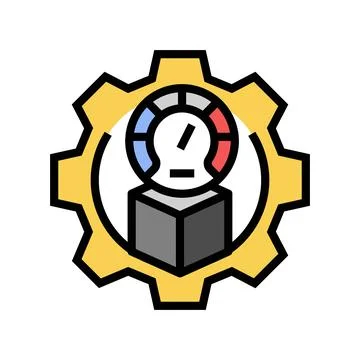 Product testing mechanical engineer color icon vector illustration Illustrazione stock