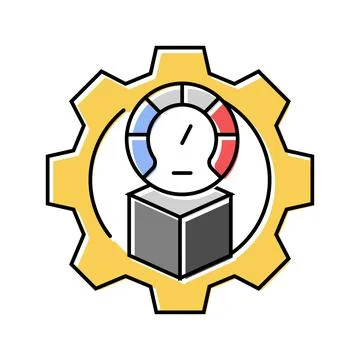 Product testing mechanical engineer color icon vector illustration Illustrazione stock