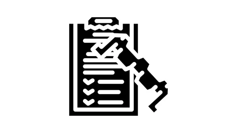 Product testing mechanical engineer glyph icon animation Stock Footage 326744443