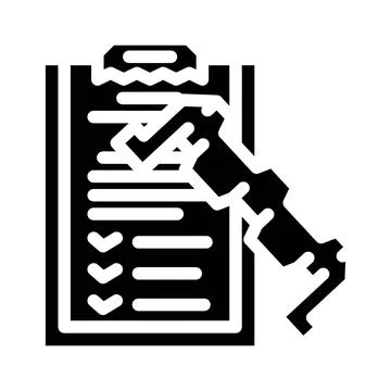 Product testing mechanical engineer glyph icon vector illustration Illustrazione stock