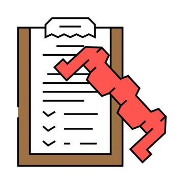 Product testing mechanical engineer icon color illustration Illustrazione stock