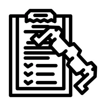 Product testing mechanical engineer line icon vector illustration Illustrazione stock