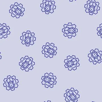 Product testing mechanical engineer line seamless pattern Illustrazione stock