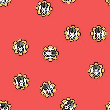 Product testing mechanical engineer vector seamless pattern Illustrazione stock