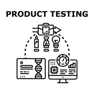 Product testing process concept vector illustration 스톡 일러스트