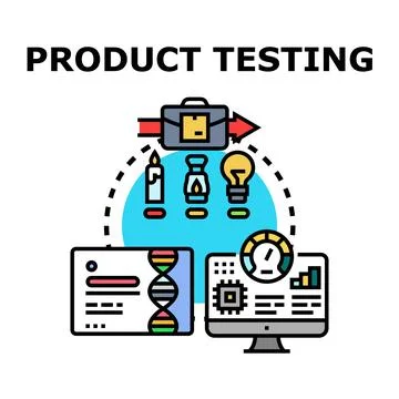 Product testing process concept vector illustration 스톡 일러스트
