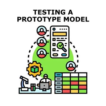 Product testing prototype model development process 스톡 일러스트