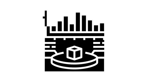 Product testing research development glyph icon animation Stock Footage 326142041