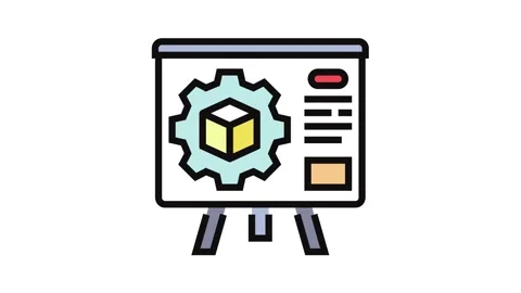 Product training technical sales engineer color icon animation Stock Footage 326110859