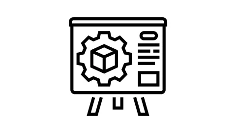 Product training technical sales engineer line icon animation Stock Footage 326127793