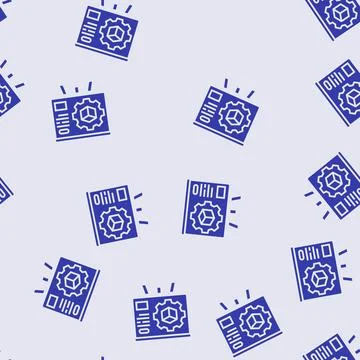 Product training technical sales engineer glyph seamless pattern Stock Illustration