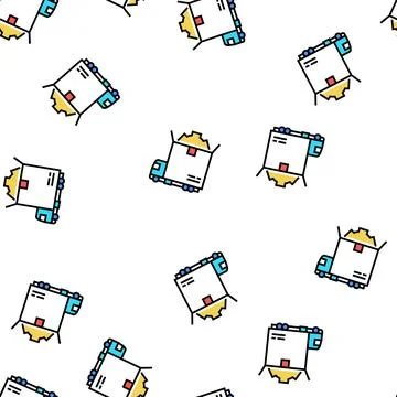 Product transportation cargo vector seamless pattern Stock Illustration