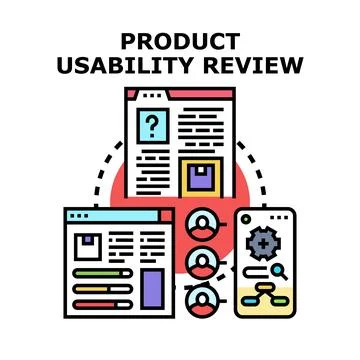 Product usability review process concept vector illustration Stock Illustration