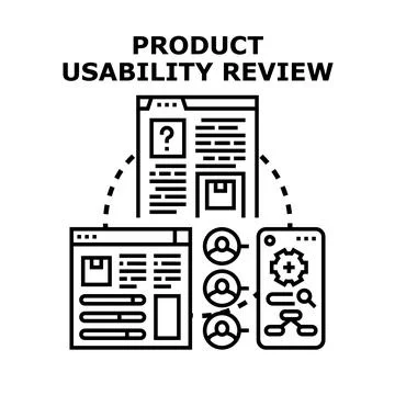 Product usability review process concept vector illustration Stock Illustration