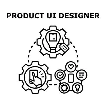 Product user interface design, development, and optimization Ilustración de archivo