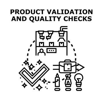 Product validation and quality checks concept illustration Stock Illustration