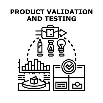 Product validation and testing concept vector illustration Stock Illustration
