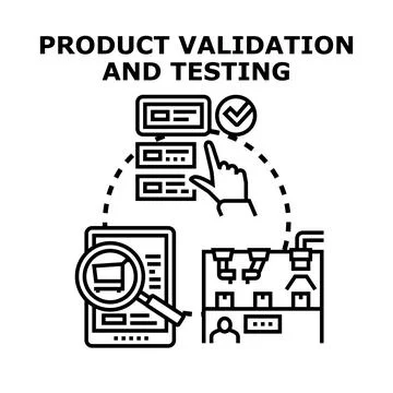 Product validation and testing quality assurance workflow 스톡 일러스트