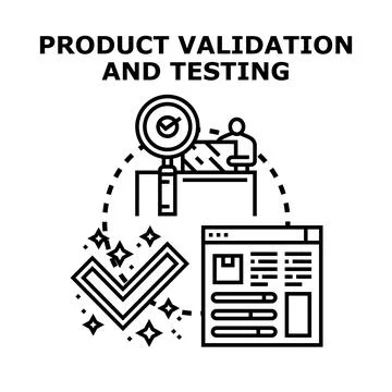 Product validation and testing quality assurance process Иллюстрация