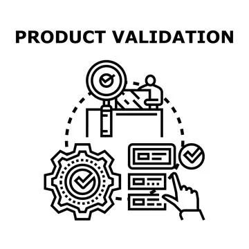 Product validation process confirming quality assurance standards Иллюстрация