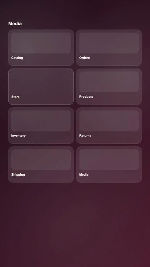 Product Variant Manager Modern Gradient SaaS Interface Vertical Animation Stock Footage 345154847