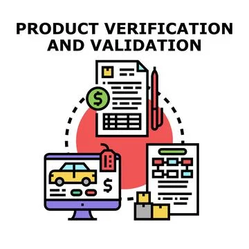 Product verification and validation concept for quality assurance 스톡 일러스트