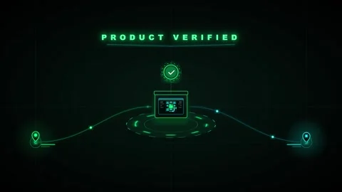 Product verified digital ui animation: supply chain tracking and assurance .. Vidéo 344852292