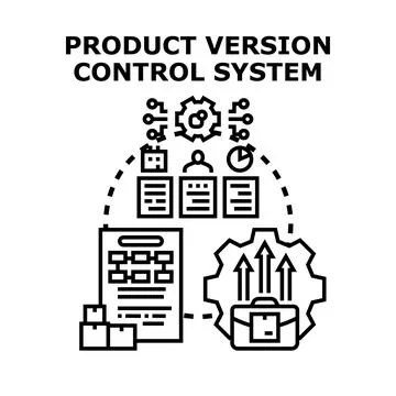 Product version control system managing development process イラスト素材
