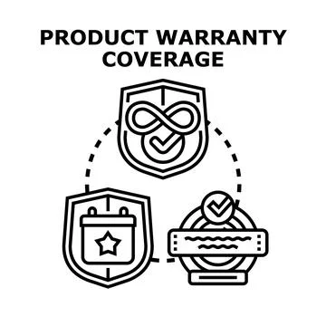 Product warranty coverage plan protection service Stock Illustration