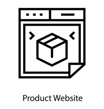 Product Website Vector Stock Illustration