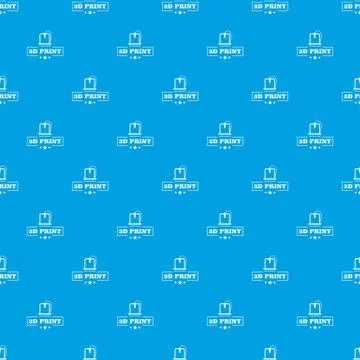 Production 3d printing pattern seamless blue Illustrazione stock