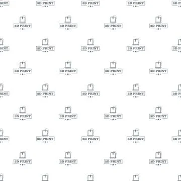 Production 3d printing pattern vector seamless Illustrazione stock