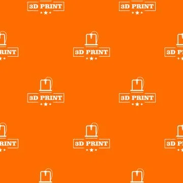 Production 3d printing pattern vector orange 스톡 일러스트