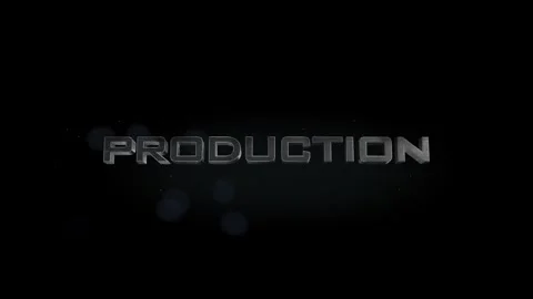 Production 3D title metal text on black alpha channel background Stock Footage 256615034