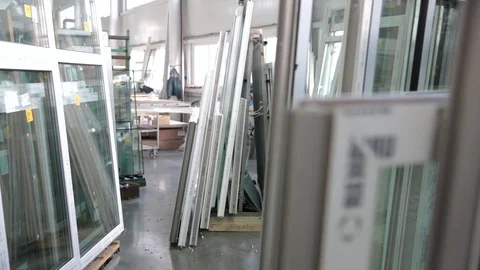 Production and creation of PVC plastic windows. Stock Footage 82706555