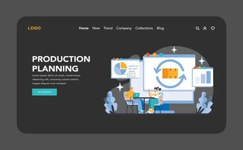 Production and Quality concept. Flat vector illustration. 스톡 일러스트