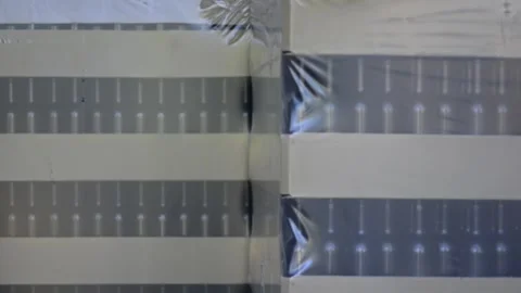 Production and wine bottling technology bottles with foil Stock Footage 157941703