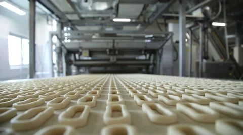 Production of bagels at the factory Stock Footage 59777051