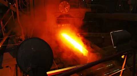 Production of billets Stock Footage 55254896