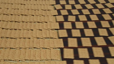 Production of biscuit Stock Footage 45983446