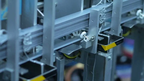 Production of blinds on the machine Stock Footage 69775863