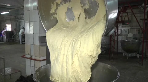 In the production of bread dough Stock Footage 62260577