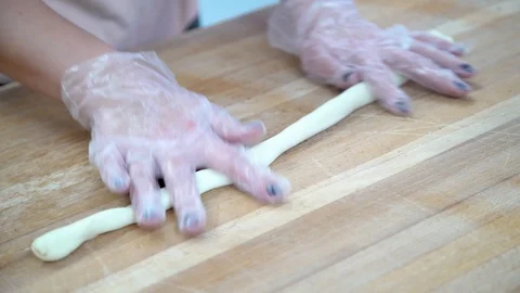 Production of bread, rolls, factory. Stock Footage 105343749