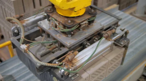 The production of bricks Stock Footage 56394696