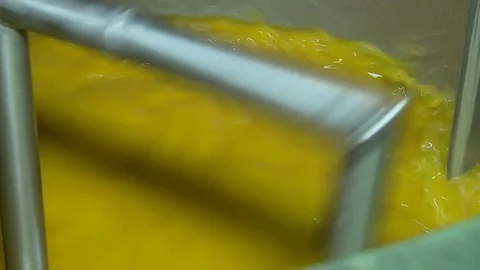 The production of butter Stockbeeldmateriaal 71816663