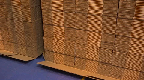 Production of cardboard packaging Video stock 22574393