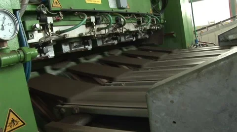 Production of Ceramic Roof Tile Video stock 4164877