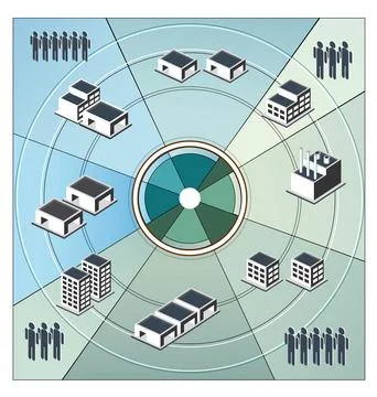 The production chart Ilustración de archivo